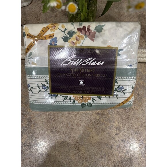 New Bill Blass Cal King Sheet Set Raphael Rose - Picture 1 of 4